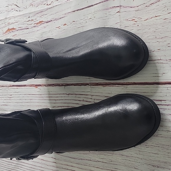 SOLE SOCIETY Black Leather and Suede Tall Boots Size 11 - Picture 3 of 11